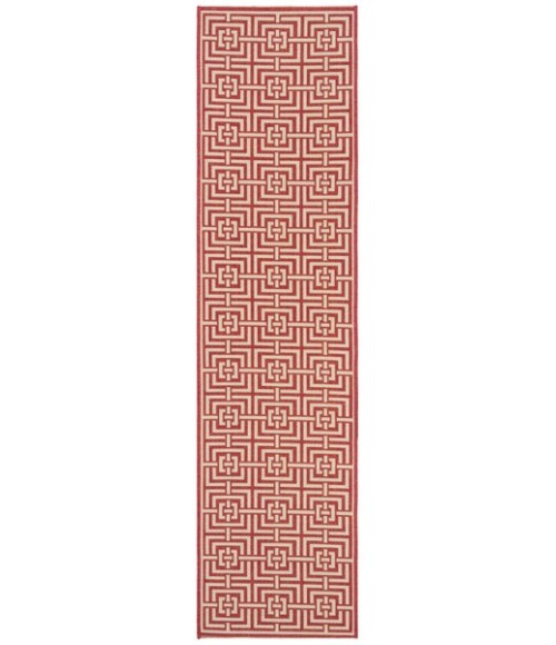 Safavieh Linden  Red / Creme LND128 2 ft. 2 in. X 8 ft. Runner Rug