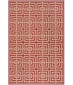 Safavieh Linden  Red / Creme LND128 5 ft. 3 in. X 7 ft. 6 in. Rectangle Rug