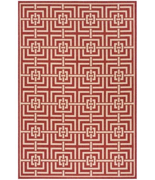 Safavieh Linden  Red / Creme LND128 5 ft. 3 in. X 7 ft. 6 in. Rectangle Rug