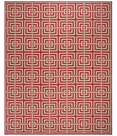 Safavieh Linden  Red / Creme LND128 8 ft. X 10 ft. Rectangle Rug