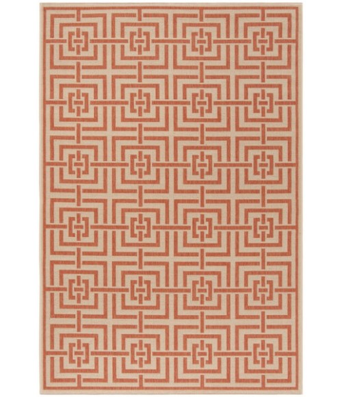 Safavieh Linden  Cream / Rust LND128 5 ft. 3 in. X 7 ft. 6 in. Rectangle Rug