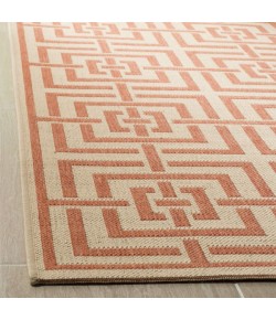 Safavieh Linden  Cream / Rust LND128 5 ft. 3 in. X 7 ft. 6 in. Rectangle Rug