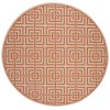 Safavieh Linden  Cream / Rust LND128 6 ft. 7 in. X 6 ft. 7 in. Round Rug
