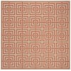 Safavieh Linden  Cream / Rust LND128 6 ft. 7 in. X 6 ft. 7 in. Square Rug