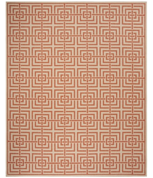 Safavieh Linden  Cream / Rust LND128 9 ft. X 12 ft. Rectangle Rug