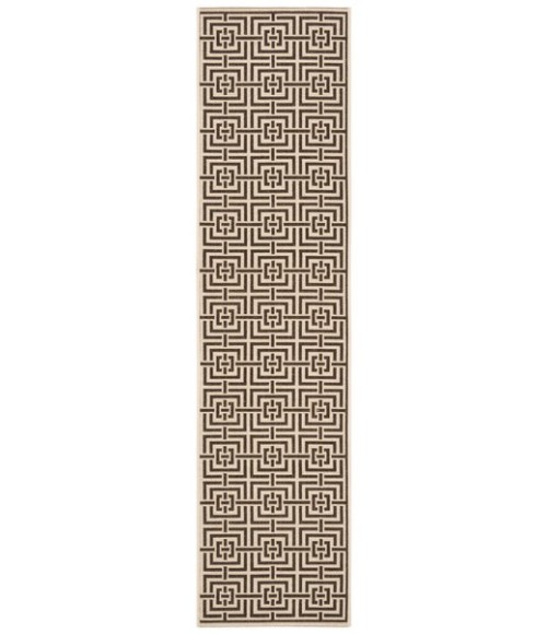 Safavieh Linden  Creme / Brown LND128 2 ft. 2 in. X 8 ft. Runner Rug