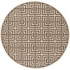 Safavieh Linden  Creme / Brown LND128 6 ft. 7 in. X 6 ft. 7 in. Round Rug