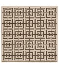 Safavieh Linden  Creme / Brown LND128 6 ft. 7 in. X 6 ft. 7 in. Square Rug
