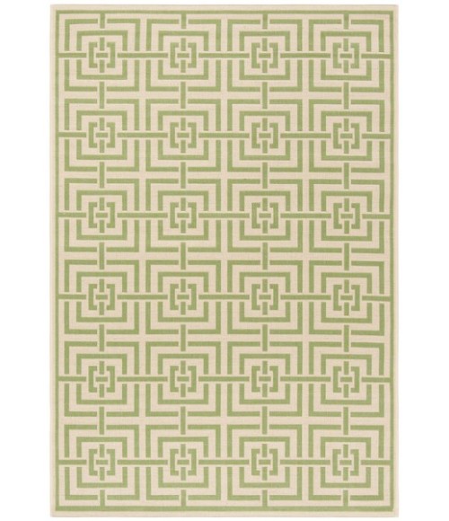 Safavieh Linden  Cream / Olive LND128 5 ft. 3 in. X 7 ft. 6 in. Rectangle Rug