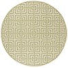 Safavieh Linden  Cream / Olive LND128 6 ft. 7 in. X 6 ft. 7 in. Round Rug