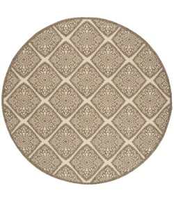 Safavieh Linden  Cream / Beige LND132 6 ft. 7 in. X 6 ft. 7 in. Round Rug