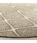 Safavieh Linden  Cream / Beige LND132 6 ft. 7 in. X 6 ft. 7 in. Round Rug