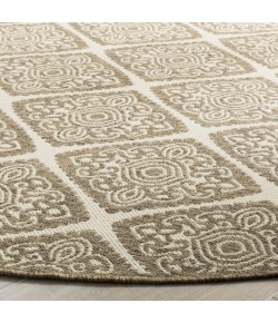 Safavieh Linden  Cream / Beige LND132 6 ft. 7 in. X 6 ft. 7 in. Round Rug