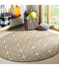 Safavieh Linden  Cream / Beige LND132 6 ft. 7 in. X 6 ft. 7 in. Round Rug