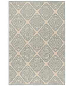 Safavieh Linden  Cream / Aqua LND132 4 ft. X 6 ft. Rectangle Rug