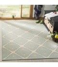 Safavieh Linden  Cream / Aqua LND132 9 ft. X 12 ft. Rectangle Rug