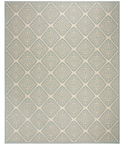 Safavieh Linden  Cream / Aqua LND132 9 ft. X 12 ft. Rectangle Rug