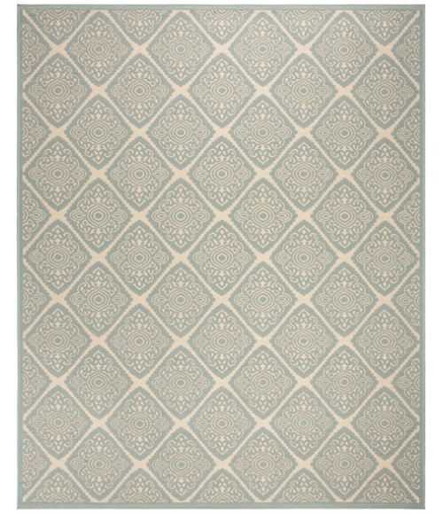 Safavieh Linden  Cream / Aqua LND132 9 ft. X 12 ft. Rectangle Rug