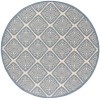 Safavieh Linden  Cream / Blue LND132 6 ft. 7 in. X 6 ft. 7 in. Round Rug
