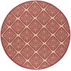Safavieh Linden  Red / Creme LND132 6 ft. 7 in. X 6 ft. 7 in. Round Rug