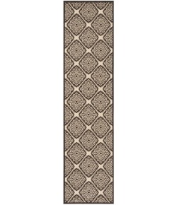 Safavieh Linden  Creme / Brown LND132 2 ft. 2 in. X 8 ft. Runner Rug