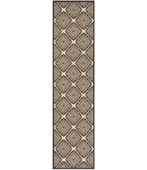 Safavieh Linden  Creme / Brown LND132 2 ft. 2 in. X 8 ft. Runner Rug