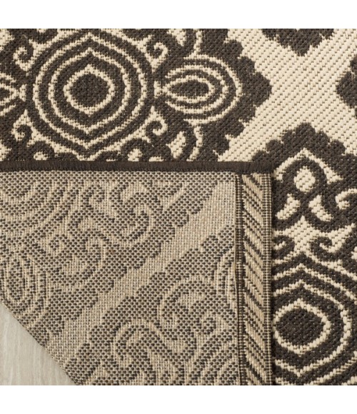 Safavieh Linden  Creme / Brown LND132 9 ft. X 12 ft. Rectangle Rug