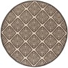 Safavieh Linden  Creme / Brown LND132 6 ft. 7 in. X 6 ft. 7 in. Round Rug