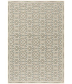 Safavieh Linden  Cream / Aqua LND134 5 ft. 3 in. X 7 ft. 6 in. Rectangle Rug