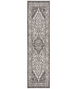 Safavieh Linden  Light Grey / Charcoal LND137 2 ft. 2 in. X 10 ft. Runner Rug