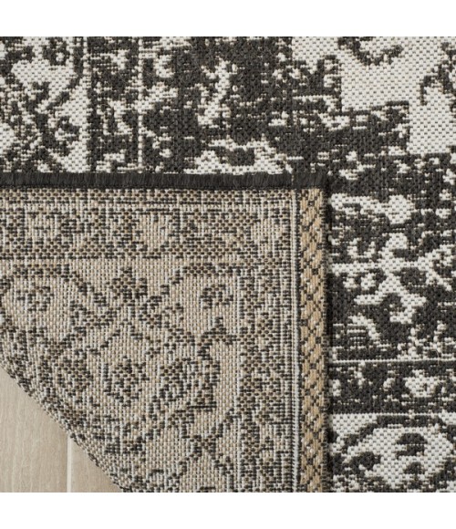 Safavieh Linden  Light Grey / Charcoal LND137 2 ft. 2 in. X 10 ft. Runner Rug