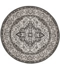 Safavieh Linden  Light Grey / Charcoal LND137 8 ft. X 8 ft. Round Rug