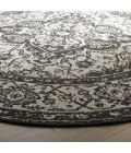 Safavieh Linden  Light Grey / Charcoal LND137 8 ft. X 8 ft. Round Rug