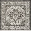Safavieh Linden  Light Grey / Charcoal LND137 6 ft. 7 in. X 6 ft. 7 in. Square Rug