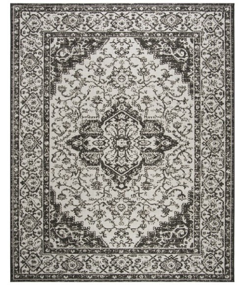 Safavieh Linden  Light Grey / Charcoal LND137 9 ft. X 12 ft. Rectangle Rug