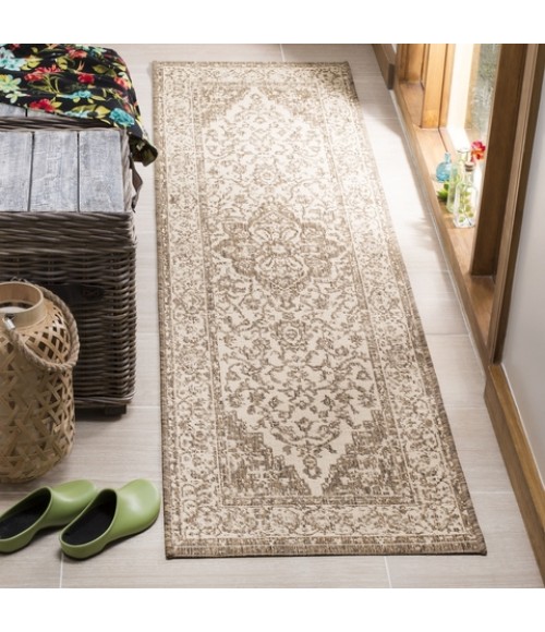 Safavieh Linden  Cream / Beige LND137 2 ft. 2 in. X 12 ft. Runner Rug