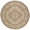 Safavieh Linden  Cream / Beige LND137 8 ft. X 8 ft. Round Rug