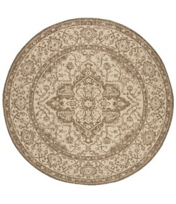 Safavieh Linden  Cream / Beige LND137 8 ft. X 8 ft. Round Rug