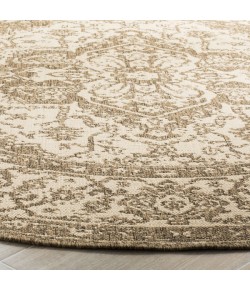 Safavieh Linden  Cream / Beige LND137 8 ft. X 8 ft. Round Rug