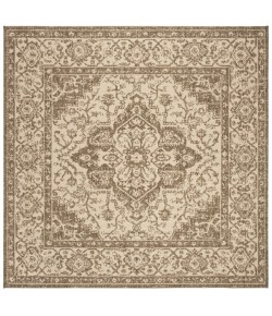 Safavieh Linden  Cream / Beige LND137 4 ft. X 4 ft. Square Rug
