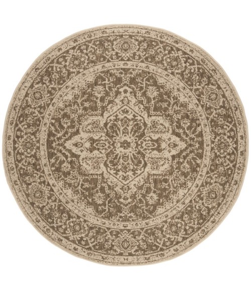 Safavieh Linden  Beige / Cream LND137 8 ft. X 8 ft. Round Rug
