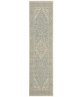 Safavieh Linden  Aqua / Cream LND137 2 ft. 2 in. X 8 ft. Runner Rug