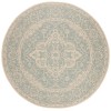 Safavieh Linden  Aqua / Cream LND137 6 ft. 7 in. X 6 ft. 7 in. Round Rug