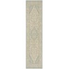 Safavieh Linden  Cream / Aqua LND137 2 ft. 2 in. X 8 ft. Runner Rug