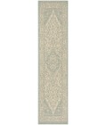 Safavieh Linden  Cream / Aqua LND137 2 ft. 2 in. X 8 ft. Runner Rug