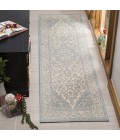 Safavieh Linden  Cream / Aqua LND137 2 ft. 2 in. X 8 ft. Runner Rug