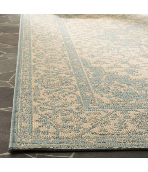 Safavieh Linden  Cream / Aqua LND137 8 ft. X 10 ft. Rectangle Rug