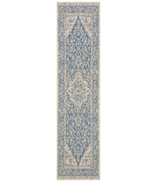 Safavieh Linden  Blue / Creme LND137 2 ft. 2 in. X 6 ft. Runner Rug