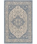 Safavieh Linden  Cream / Blue LND137 5 ft. 3 in. X 7 ft. 6 in. Rectangle Rug