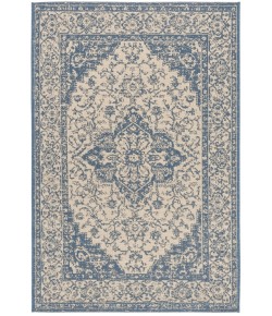 Safavieh Linden  Cream / Blue LND137 5 ft. 3 in. X 7 ft. 6 in. Rectangle Rug